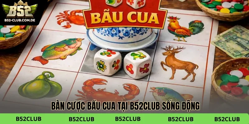 Bảng cược Bầu cua online B52club thiết kế thông minh